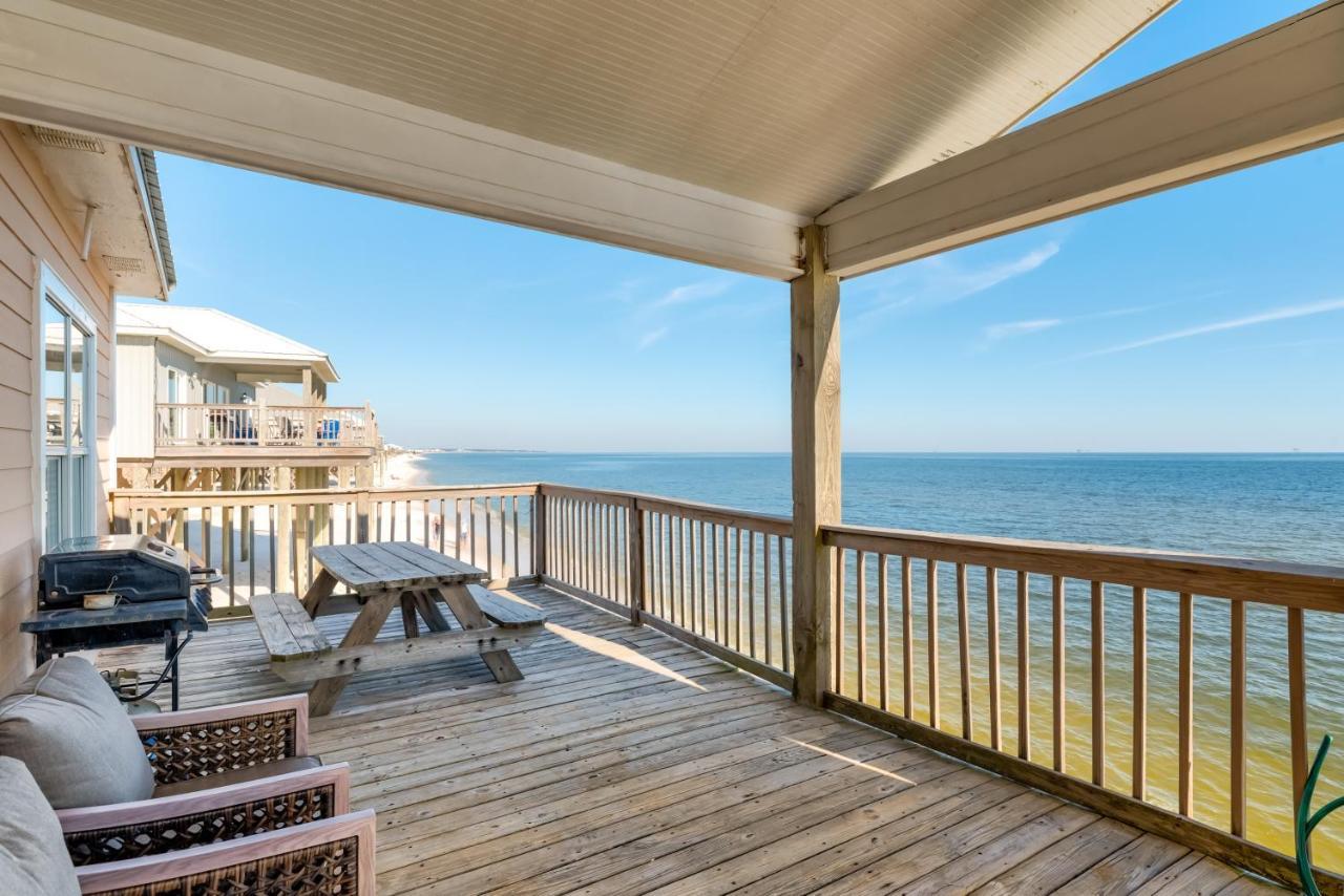 Sun Spot - True Gulf Front Private Home With Lovely Gulf Side Deck, Home Dauphin Island Exterior photo