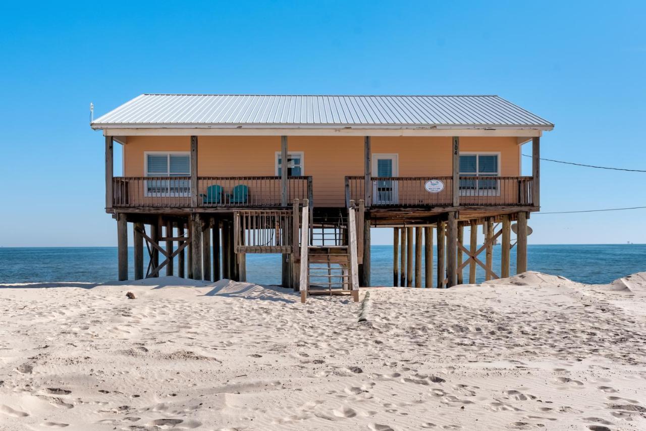 Sun Spot - True Gulf Front Private Home With Lovely Gulf Side Deck, Home Dauphin Island Exterior photo