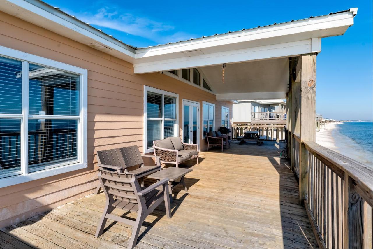 Sun Spot - True Gulf Front Private Home With Lovely Gulf Side Deck, Home Dauphin Island Exterior photo